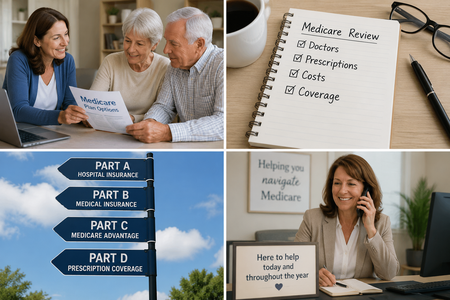 Helpful Medicare guidance with seniors reviewing plans and support throughout the year. Always. Go!