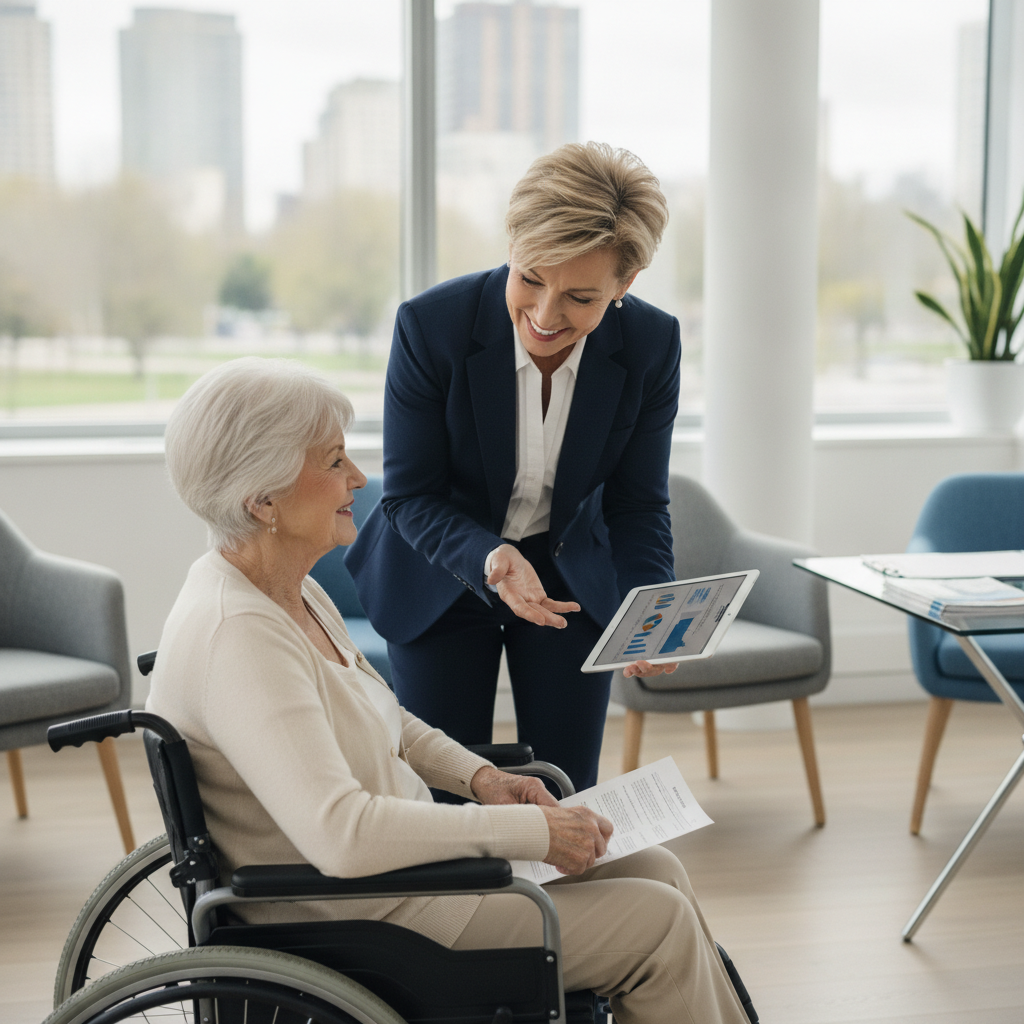 AI-generated image for: senior in wheelchair